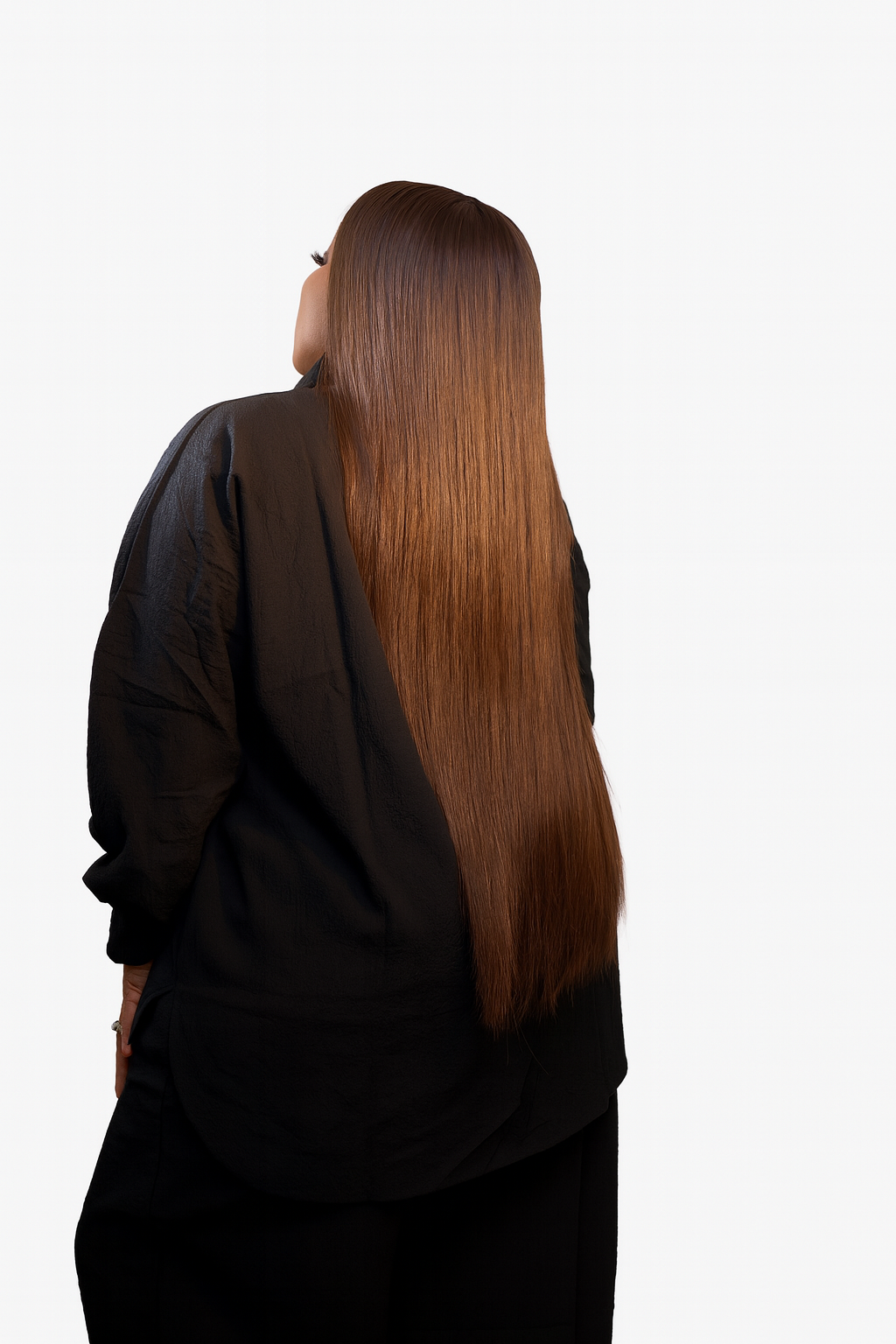 Chocolate Silk - 24" Bone Straight (Middle or Side-Part) Lace Closure